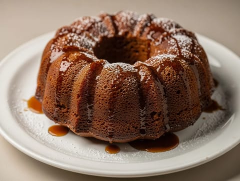 Gâteau au rhum caribéen au sirop de rhum brun