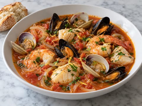Cataplana de Mariscos (zeevruchtenstoof uit de Algarve) Cataplana de Mariscos (zeevruchtenstoof uit de Algarve)