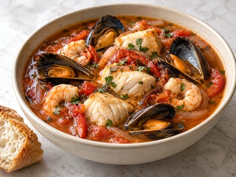 Cazuela de Mariscos (chilensk fisk- og skaldyrsgryde) Cazuela de Mariscos (chilensk fisk- og skaldyrsgryde)