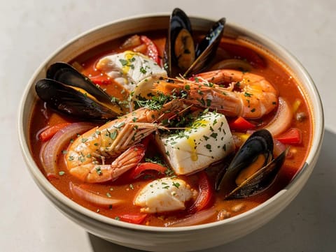 Cazuela de Mariscos (caçarola chilena de marisco) Cazuela de Mariscos (caçarola chilena de marisco)