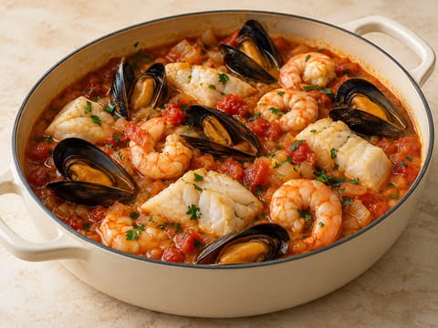 Cazuela de Mariscos (zapékané mořské plody) Cazuela de Mariscos (zapékané mořské plody)