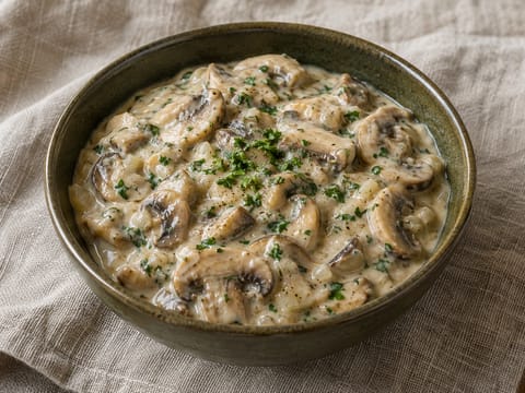 Champignonragout (Nederlandse romige champignonragout) Champignonragout (Nederlandse romige champignonragout)
