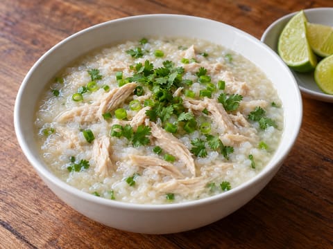 Cháo Gà (vietnamesisk risgrøt med kylling) Cháo Gà (vietnamesisk risgrøt med kylling)
