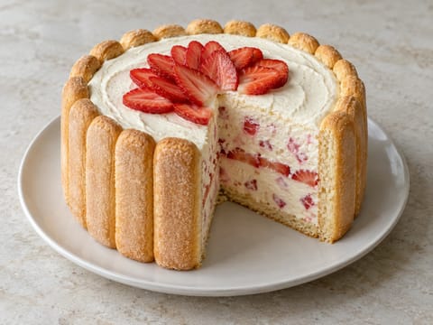 Charlotte aux Fraises (charlotte francesa de morango)