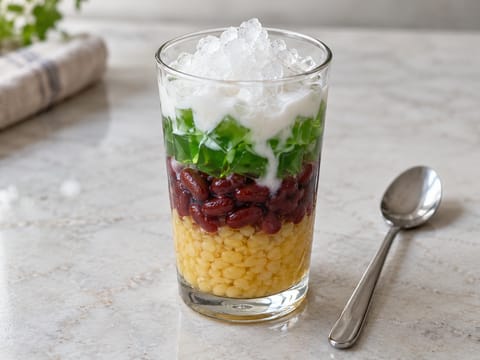 Chè Ba Màu (dessert vietnamien tricolore)