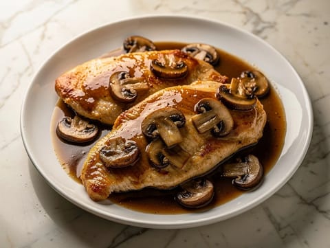 Chicken Marsala (pollo in salsa di Marsala e funghi) Chicken Marsala (pollo in salsa di Marsala e funghi)
