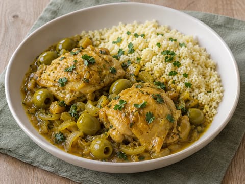 Tagine de frango com limão em conserva Tagine de frango com limão em conserva