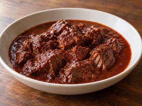 Chile Colorado (Beef Stew in Guajillo and Ancho Sauce)