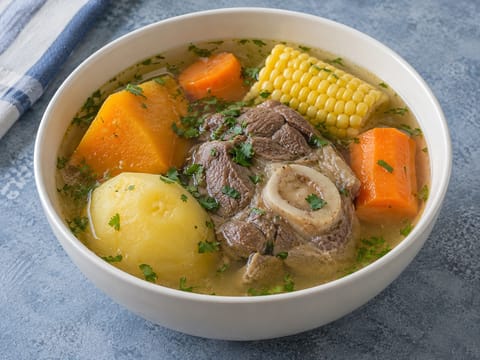 Cazuela de Vacuno (chilensk okse- og grøntsagssuppe)