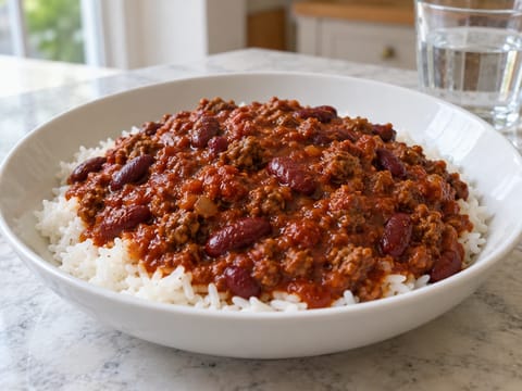 Chilli con Carne (gulasz z mielonej wołowiny i czerwonej fasoli) Chilli con Carne (gulasz z mielonej wołowiny i czerwonej fasoli)