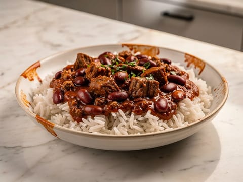 Chilli con Carne (Hackfleisch-Kidneybohnen-Eintopf) Chilli con Carne (Hackfleisch-Kidneybohnen-Eintopf)