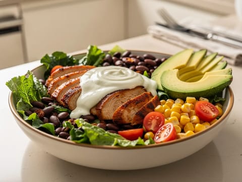 Insalata bowl di pollo al chipotle