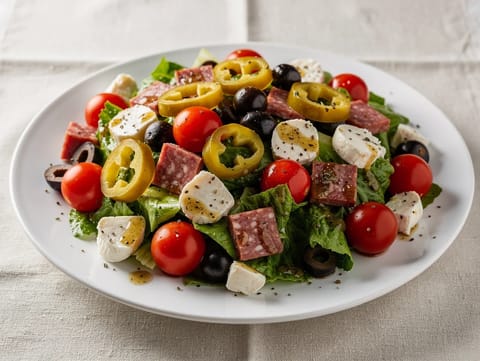 Gehakte antipastosalade Gehakte antipastosalade