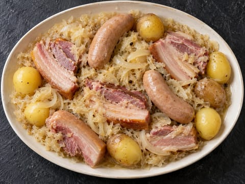 Choucroute Garnie Alsacienne (varză murată cu carne) Choucroute Garnie Alsacienne (varză murată cu carne)