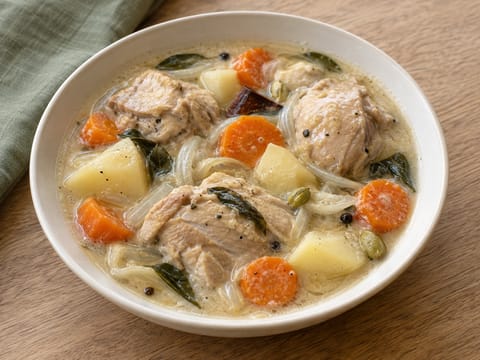 Kerala Chicken Stew (jemný kokosový guláš s bramborami a mrkví)