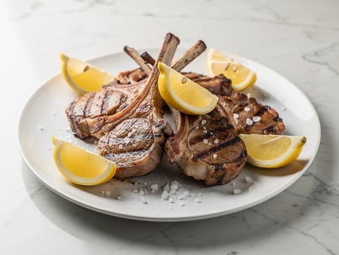 Chuletillas de Cordero al Sarmiento (Lammkoteletts über Weinreben gegrillt) Chuletillas de Cordero al Sarmiento (Lammkoteletts über Weinreben gegrillt)