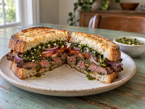 Chimichurri’li Churrasco Biftek Sandviç