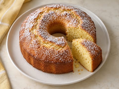 Ciambella al Limone (bizcocho italiano de limón en forma de anillo) Ciambella al Limone (bizcocho italiano de limón en forma de anillo)