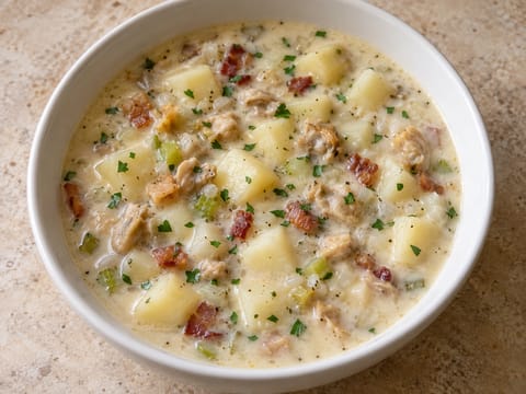 New England Clam Chowder (krämig mussel- och potatissoppa) New England Clam Chowder (krämig mussel- och potatissoppa)