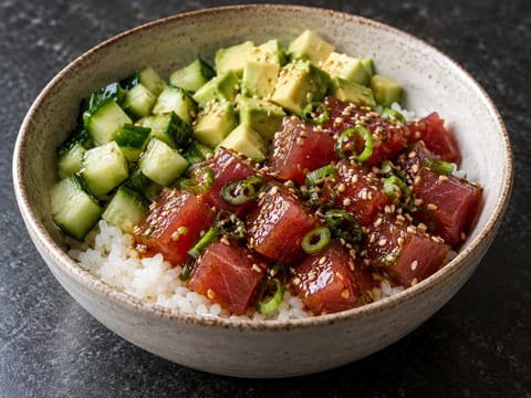 Klasická poke bowl s tuňákem ahi Klasická poke bowl s tuňákem ahi