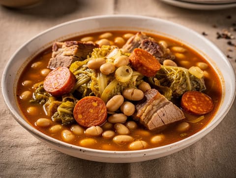 Cocido Montañés (Cantabrian Bean and Pork Stew)