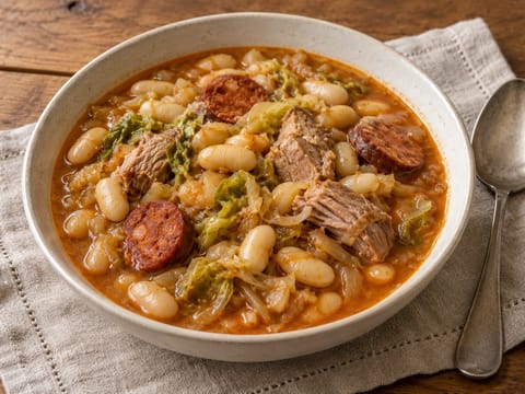 Cocido Montañés (kantabryjski gulasz z fasoli i wieprzowiny) Cocido Montañés (kantabryjski gulasz z fasoli i wieprzowiny)
