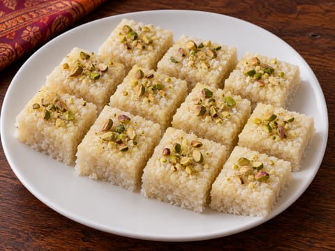 Coconut barfi (cuadrados de dulce de coco indio) Coconut barfi (cuadrados de dulce de coco indio)