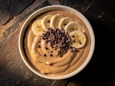 Kahveli Muzlu Protein Smoothie Kasesi