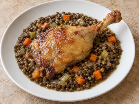 Confit de Canard avec Lentilles du Puy (Entenconfit mit Puy-Linsen) Confit de Canard avec Lentilles du Puy (Entenconfit mit Puy-Linsen)