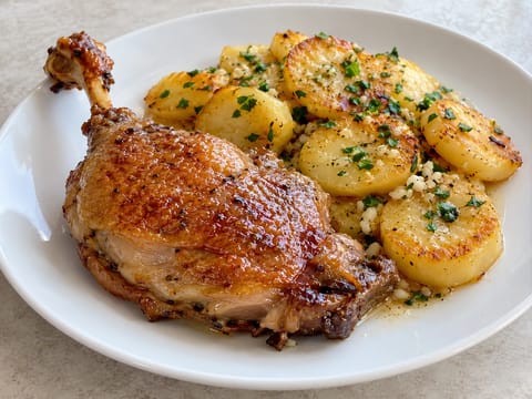 Entenconfit mit Sarladaise-Kartoffeln Entenconfit mit Sarladaise-Kartoffeln