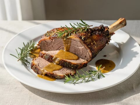 Cordero Asado (spansk-inspirert lammestek med hvitløk og rosmarin)