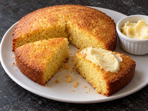 Maisbrot mit Honigbutter Maisbrot mit Honigbutter