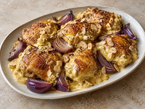 Tabuleiro de frango à Coronation