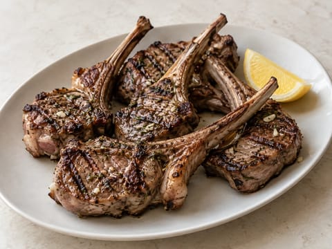 Costolette d’Agnello alla Scottadito (costeletas de borrego grelhadas à romana)