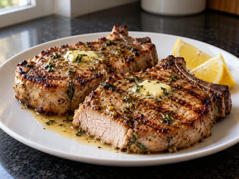 Grilled Pork Chops with Dijon and Tarragon Grilled Pork Chops with Dijon and Tarragon