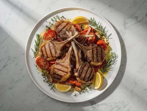 Côtelettes d’Agneau à la Provençale (lampaan kyljykset herbes de Provencella)