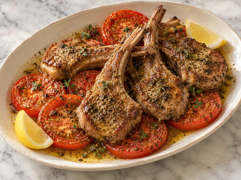 Côtelettes d’Agneau à la Provençale (costeletas de borrego com ervas da Provença) Côtelettes d’Agneau à la Provençale (costeletas de borrego com ervas da Provença)