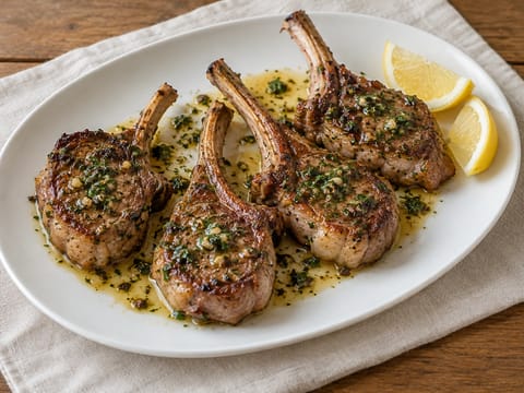 Côtelettes d’Agneau Persillées (lammkotletter med persilje- och vitlökssmör)