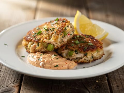 Crab Cakes avec Sauce Rémoulade