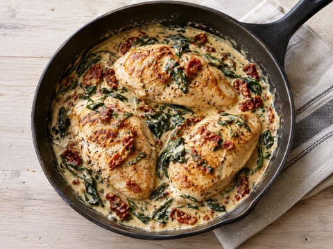 Pollo cremoso in padella alla toscana