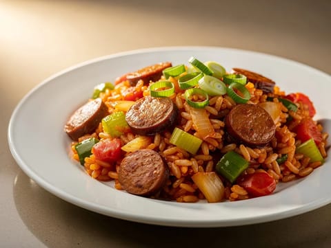 Jambalaya créole à la saucisse andouille