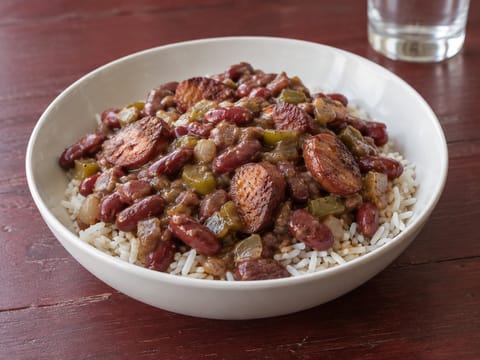 Creole Red Beans and Rice med andouillepølse Creole Red Beans and Rice med andouillepølse
