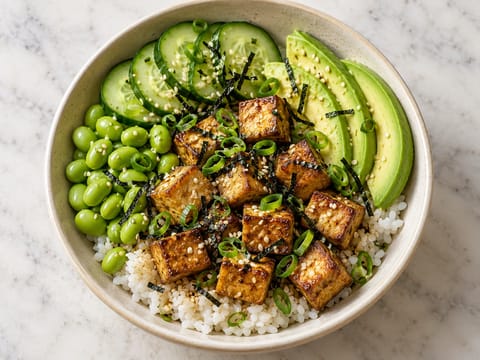 Ropogós tofu poke tál Ropogós tofu poke tál