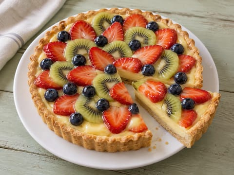 Crostata di Crema e Frutta (Italiaanse custardtaart met vers fruit) Crostata di Crema e Frutta (Italiaanse custardtaart met vers fruit)