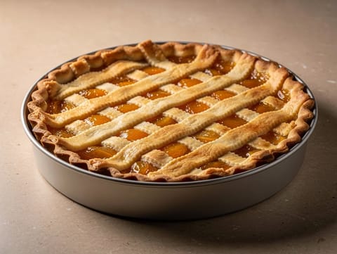 Crostata di Marmellata (italiensk tærte med abrikosmarmelade) Crostata di Marmellata (italiensk tærte med abrikosmarmelade)