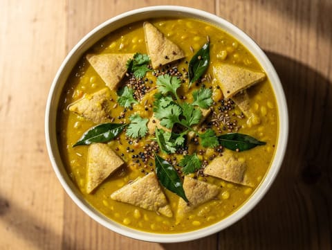 Gujarati Dal Dhokli (vetedumplings i linsbuljong) Gujarati Dal Dhokli (vetedumplings i linsbuljong)