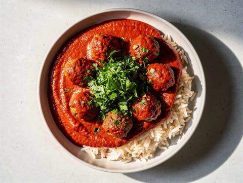 Daoud Basha (libanonilaiset lihapullat tamarindi-tomaattikastikkeessa)