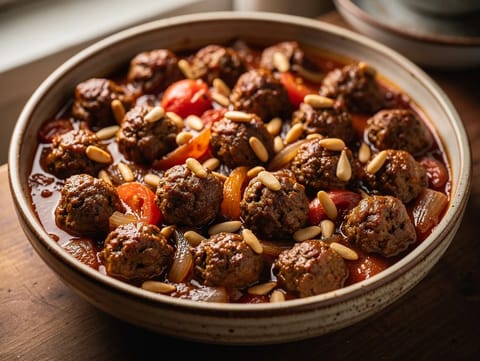 Daoud Basha (libanonilaiset lihapullat tomaatti-tamarindikastikkeessa)