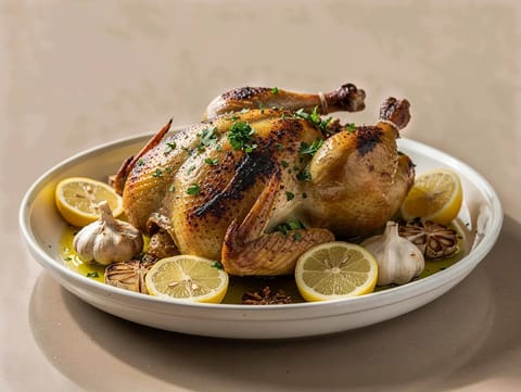 Djaj Bil Lemon Wal Toom (rostad kyckling med citron och vitlök)