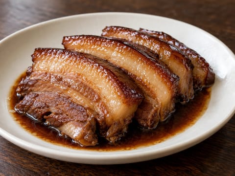 Dongpo Pork, po hangzhousku (klasyczny boczek duszony na czerwono) Dongpo Pork, po hangzhousku (klasyczny boczek duszony na czerwono)